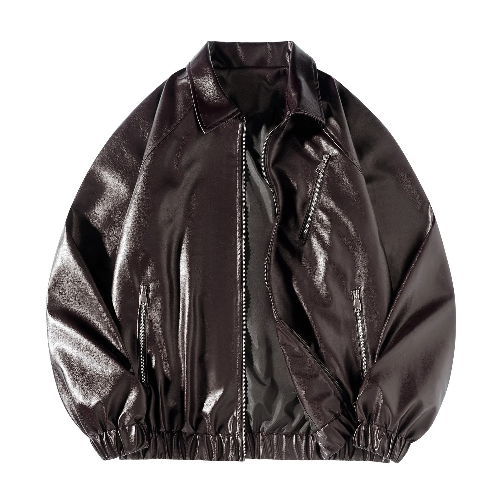 Leather Coat Classic High Quality Slim Casual Stand Collar Coat Spring and Autumn Top Layer Cowhide Plus Size Leather Jacket 250618