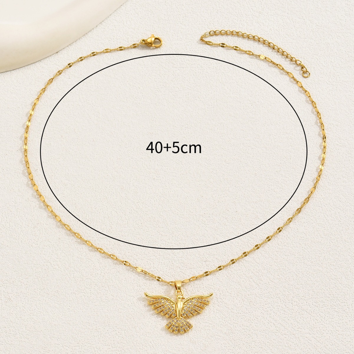 Light Temperament Necklace for Women with Zircon Inlay Phoenix Sweet Clavicle High-end Sense Chain
