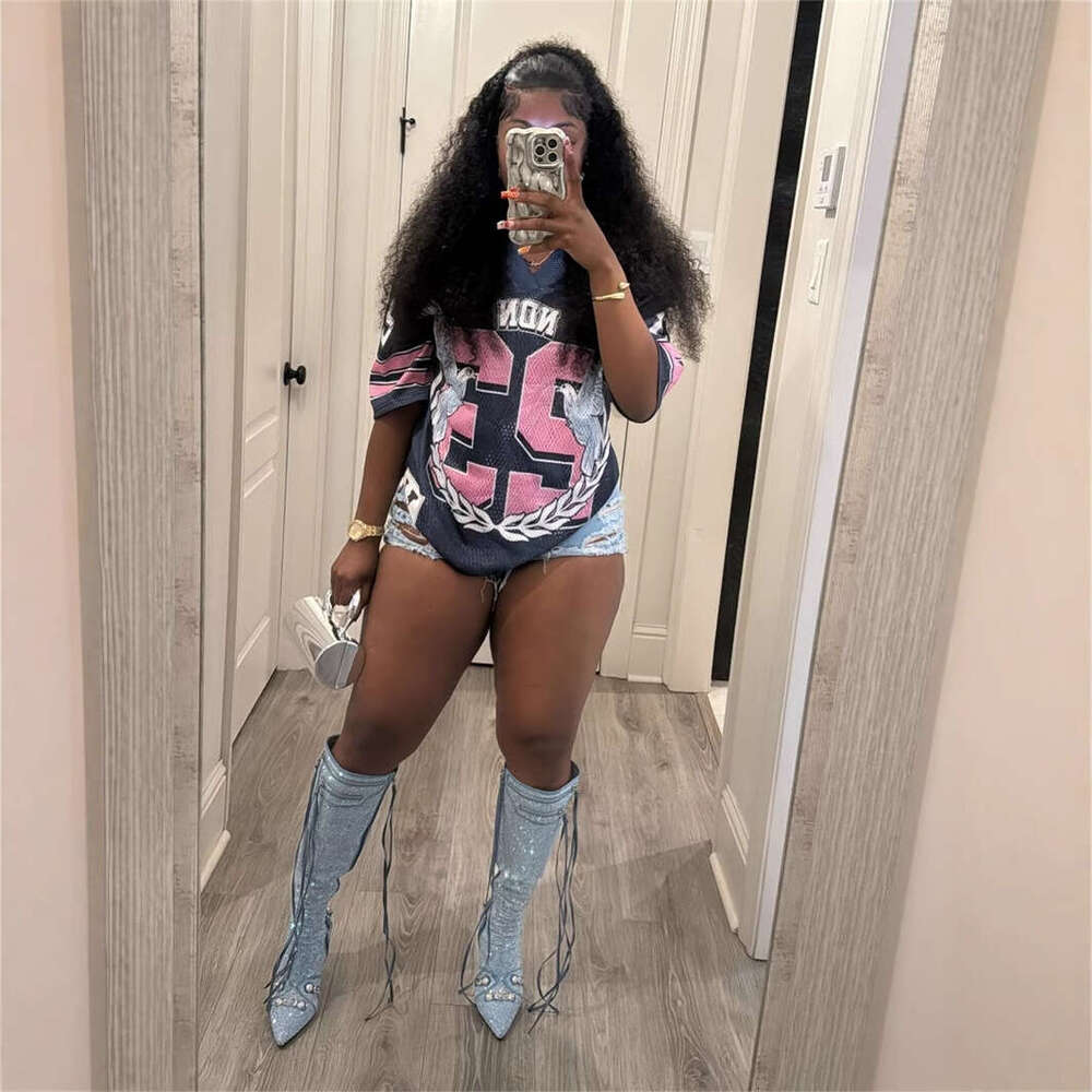 Autumn New Loose Casual Versatile Sports Style Fashion Printed Short Sleeve T-Shirt Top For Women B5