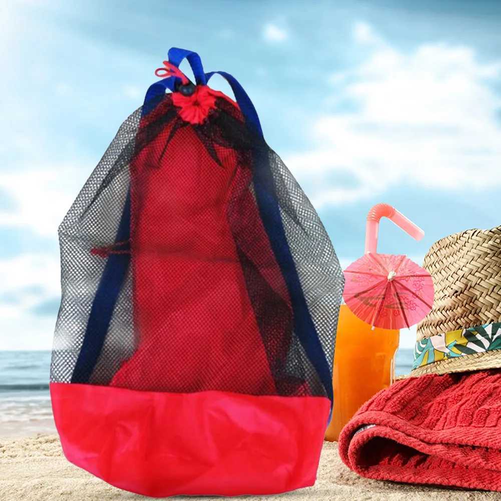 Beach Mesh Toys Storage Bag Swimming Pool Park Children Kids Sand Play Net Bag B250618