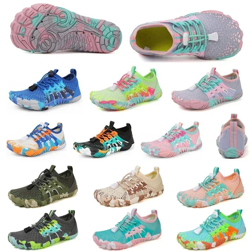 Women Men Water Shoes Summer Beach Five Fingers Barefoot Swimming Surfing Aqua Shoe Colorful Seaside River Slipper Mujer Sneaker 250613