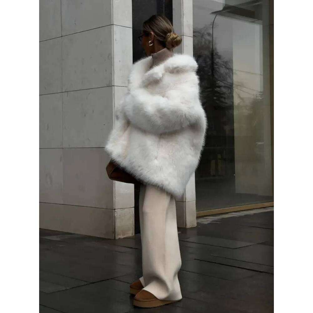 Tossy Winter Fashion Fluffy Furry Women Jacket Overcoats Loose Cardigan Thick Warm Patchwork Female Coat Faux Fur 2025