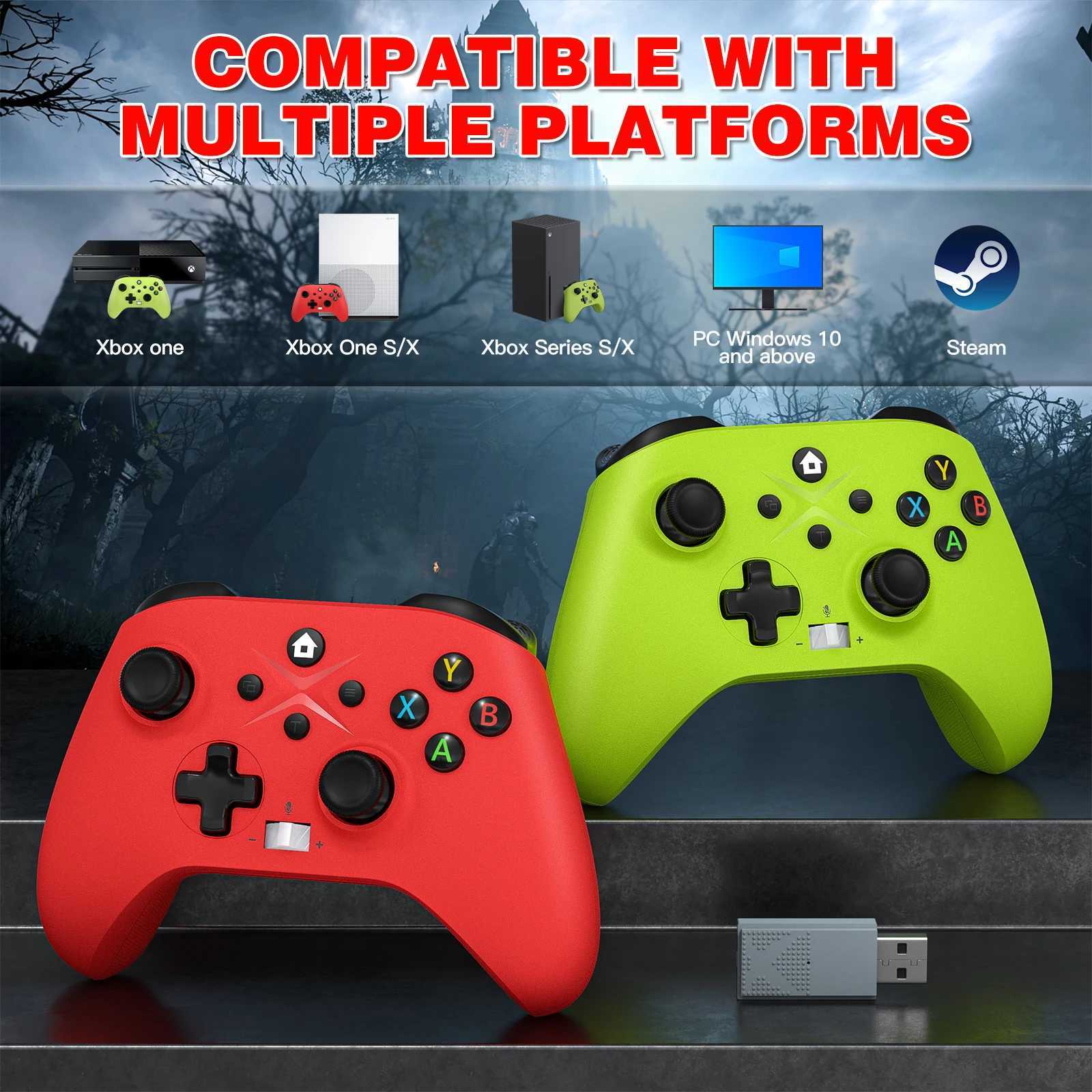 Wireless Gamepad For Xbox One Series X/S/PC/IOS/Android/Steam 6 Axis Gyro With Turbo Function Game Consoles Controller Joystick Z250617