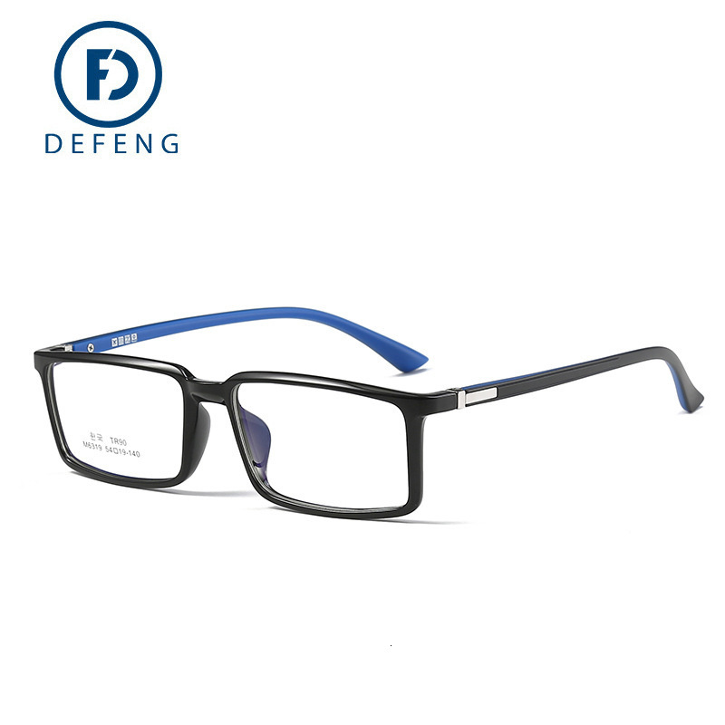 Defeng M6319 New Memory Lightweight TR90 Non-Prescription Glasses for Men Artistic Square Frame Prescription Glasses Frame for Women Business Style 23