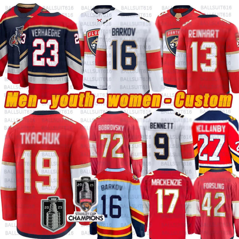 florida pantherrs hockey jersey #19 Matthew Tkachuk Jersey #16 Aleksander Barkov Jersey Sam Reinhart Sergei Bobrovsky Sam Bennett Hockey Jerseys PanthersS Jersey