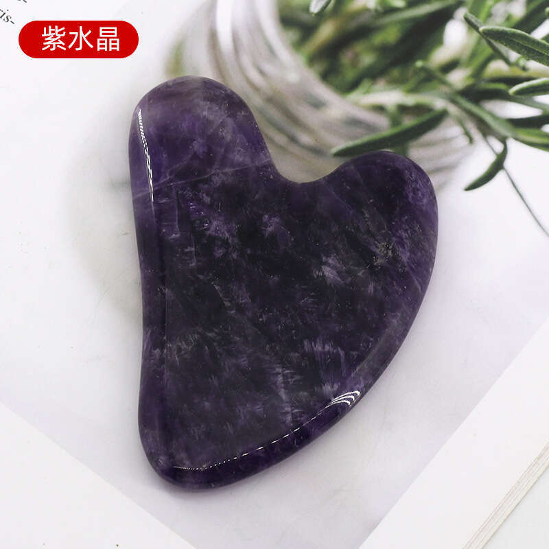 Rose Quartz Jade Guasha Board Pink Natural Stone Arts And Crafts Scraper Gua Sha Tools For Face Neck Back Body Acupuncture Pressure Therapy Tablero De