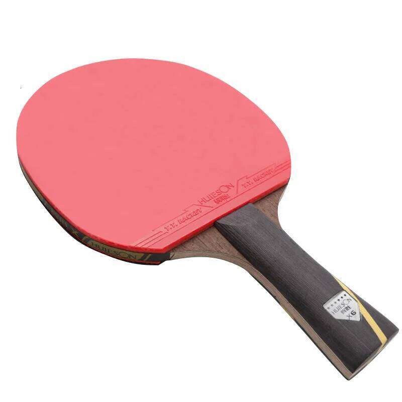 HUIESON 6 STAR Table Tennis Pcs High Performance Ping Pong Paddle Bat Racket 5 Wood 2 Carbon with Good Control
