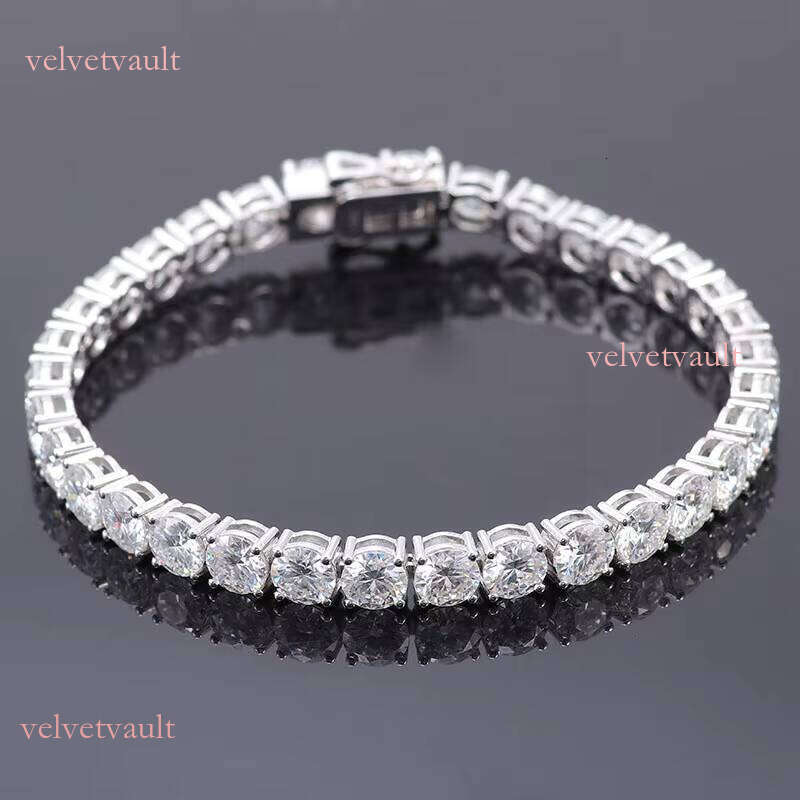 10K 14K Gold 5mm 9inch Iced Bracelet Phosphor Hip-Hop Tennis Chain