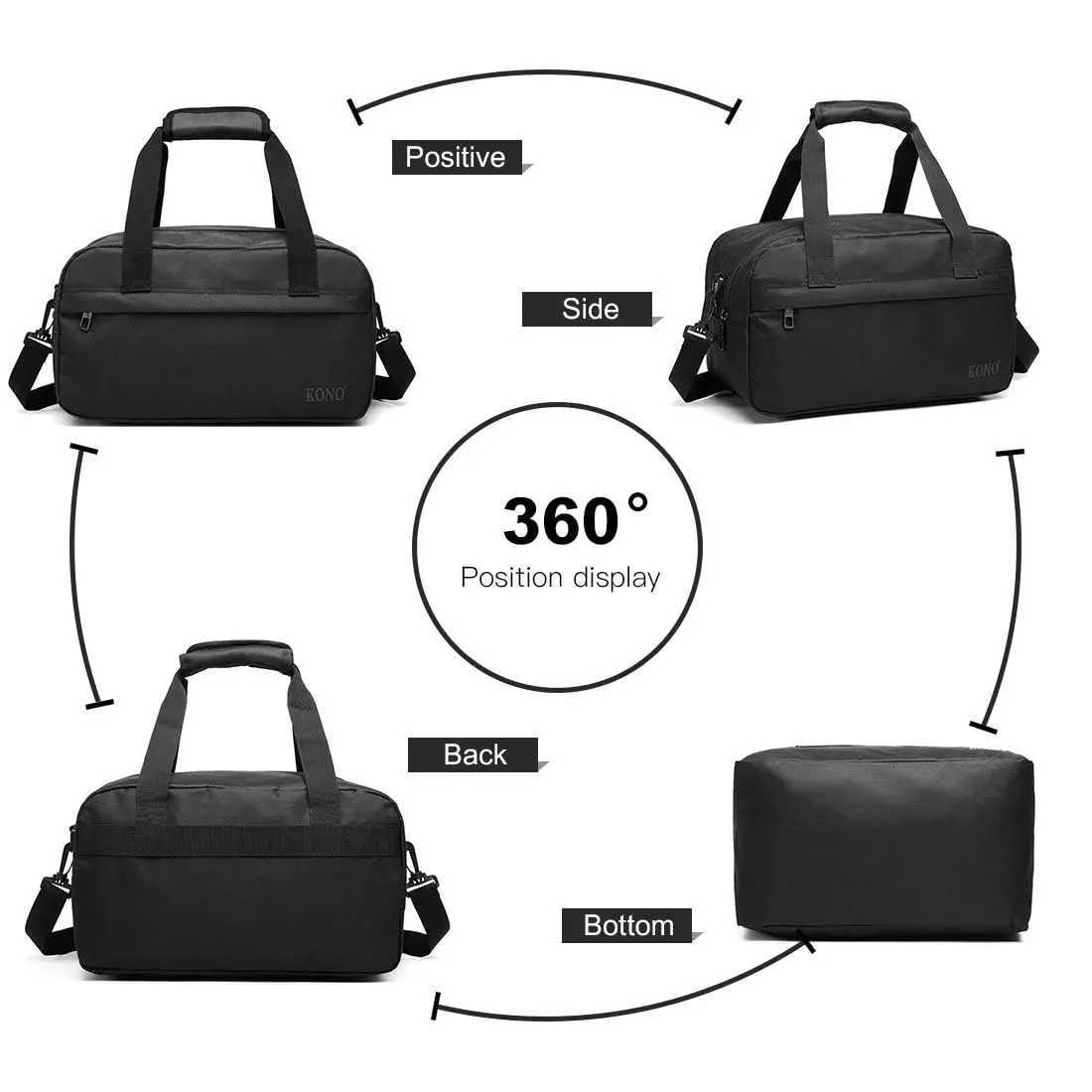 Any 35x20x20 Cabin Bag Under Seat RyanAIR Carry on Bag Sports Travel Duffel Holdall Hand Luggage 14L Unisex W250618