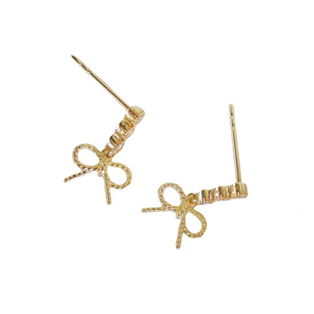 New Style Personality Natural Light Fashion Hollow Bowknot Stud Earrings