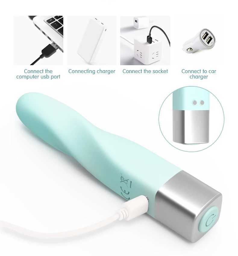 USB Mini Bullet Vibrators For Women 16 Speeds Vibrating Clitoris Stimulator Lipstick Masturbator Finger Vibrator Sex Toys for Women XJ250618