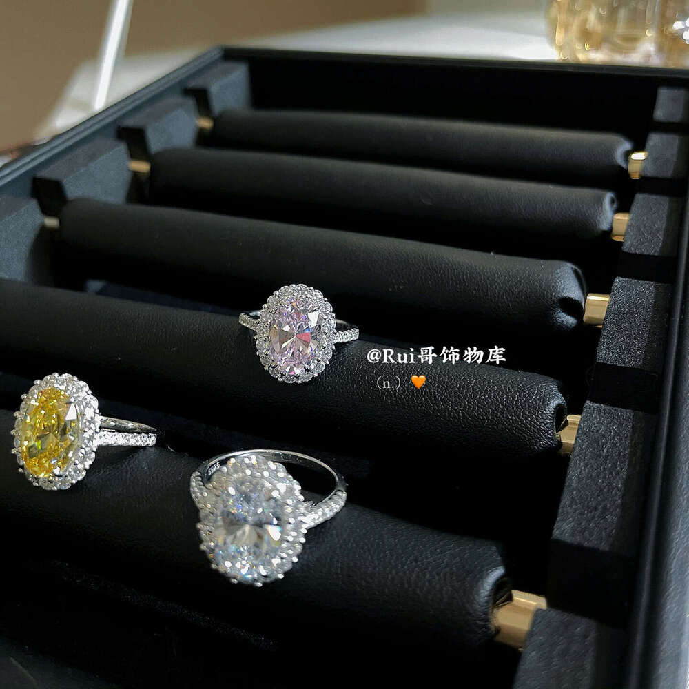Hot Selling High Carbon Diamond Luxurious Pigeon Egg Zircon Women's Wedding Ring Fashion Jewelry