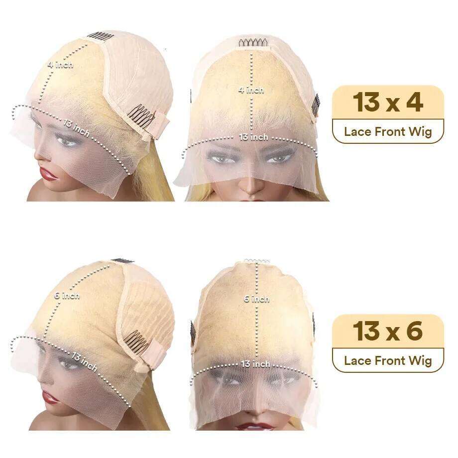 613 Human Wigs 13x6 Straight Hd Frontal Pre Plucked Brazilian Hair 30 inch 13x4 Blonde Transparent Lace Front Wig
