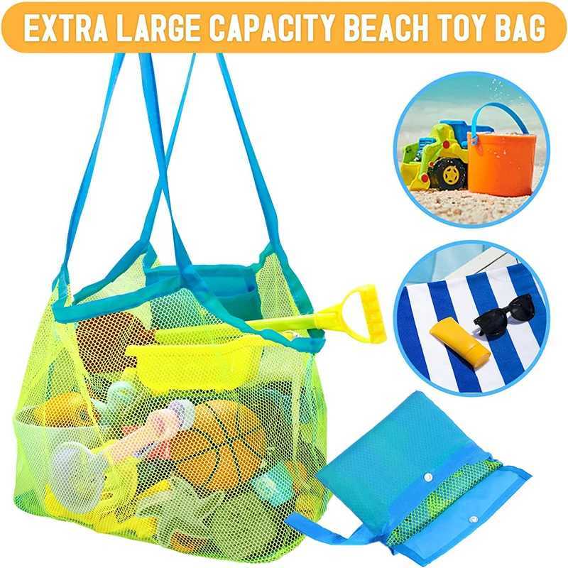 Outdoor Children Beach Mesh Bag Sand ay Foldable Portable Kids Beach Clothes Bags Toy Storage Sundries Organizer Bag Backpack B250618