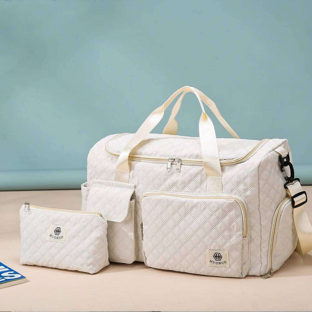 2pieces largecapacity womens maternity storage suitcase additional boarding sports fiess bag can be worn on one shoulder crossbody and water
