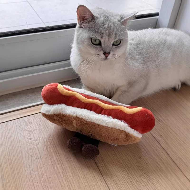 Jelly Cat 11cm Hot Dog Doll Food Series Cat And Dog Interactive Bite Play Toy Decorations Female Christmas Pet Gift W250618