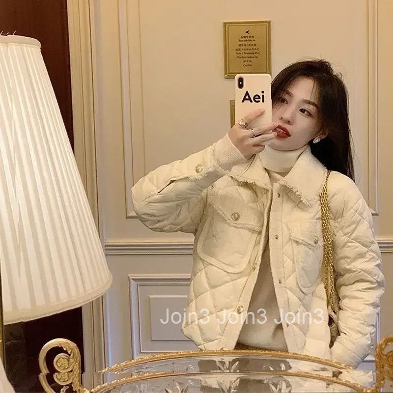 Jackets Splicing Warm Winter on Sale Parkas Woman Check Demi-season Cold Luxury Fashion 2025 Cheap Lined Great Coats for Women