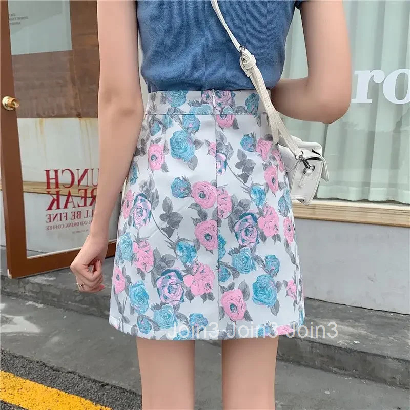Mini Short Woman Skirt Zipper Tight High Waist Wrap Floral Premium Korean Style Luxury Elegant New in Cheap V Skirts for Women