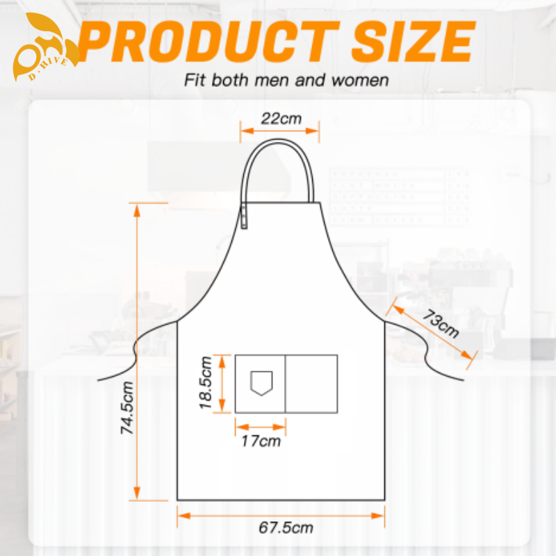 free shipping of customized Take a pocket waterproof apron with exquisite patterns from US