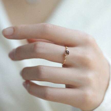 Amber Peninsula Zen Aesthetic Simple High-end Natural Citrine Rose Cut Luxury Ring