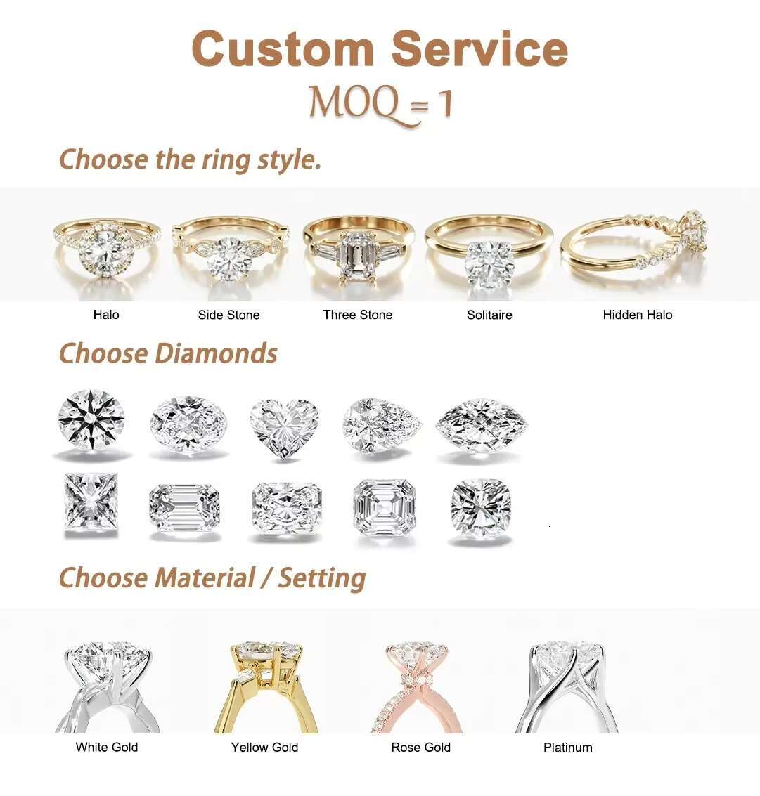 Classic Halo Moissanite Square Cushion Cut Engagement Ring Solid 14K White Gold Women D Color 1CT 2CT 3CT Gold Wedding Rings Set