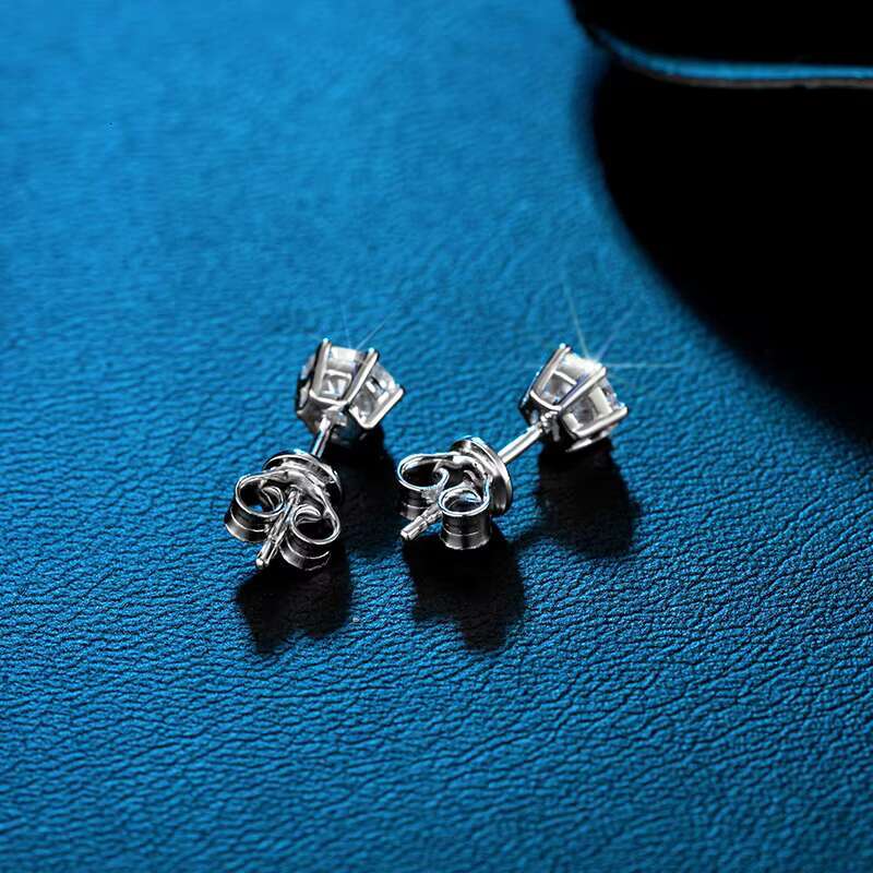 Wholesale Women Moissanite Earring Gold Plated 925 Sterling Silver Hoop Earrings for Women