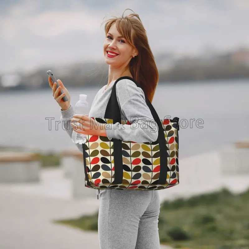 Multi Stem Orla Kiely Folio Travel Duffle Bags Waterproof Weekender Overnight Bag Carry on Shoulder Tote Bags for Sport Gym Yoga W250618