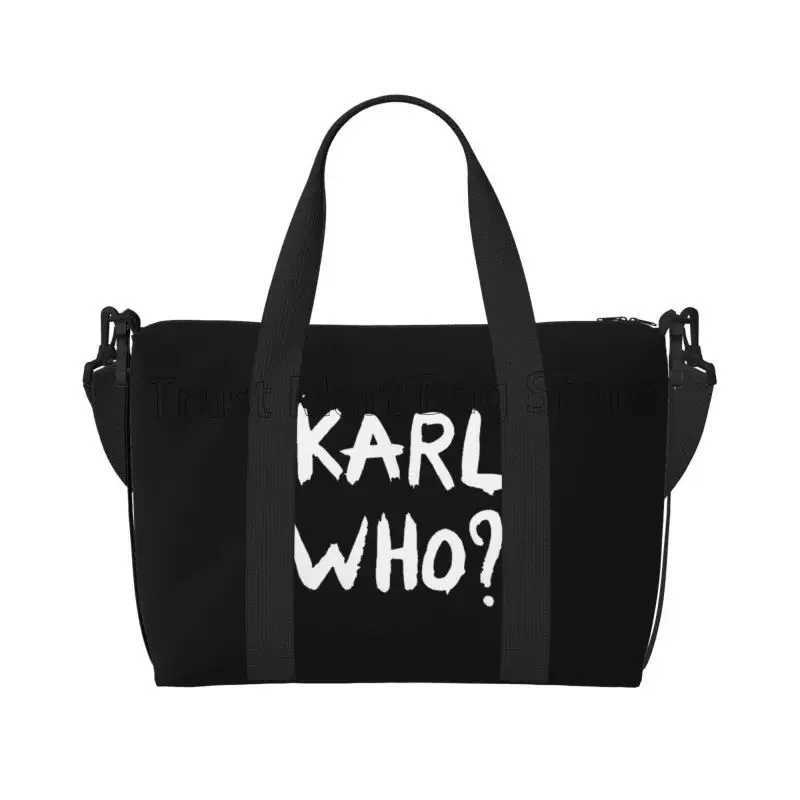 Karl Who Travel Duffel Bag Foldable Lightweight Waterproof Weekender Overnight Bags with Shoulder Strap Sports Gym Travel Bag W250618