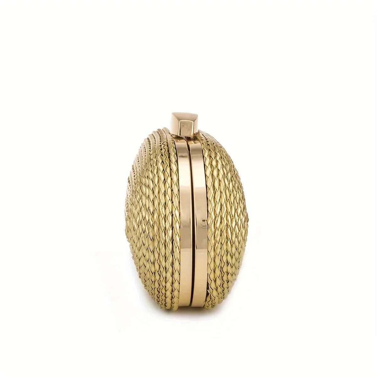 Gold Woven Clutch for Women Raffia Crochet Beach Rattan Casual Female Party Wedding Evening Bag New Summer Purse Handbags Z250618