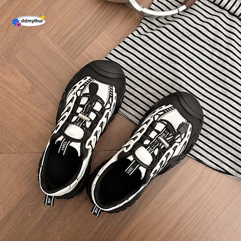 White Deer Same Style Ugly Cute for Women 2025 Spring New Outdoor Hiking Thick-Soled Dad Casual Sports Shoes ddmythur