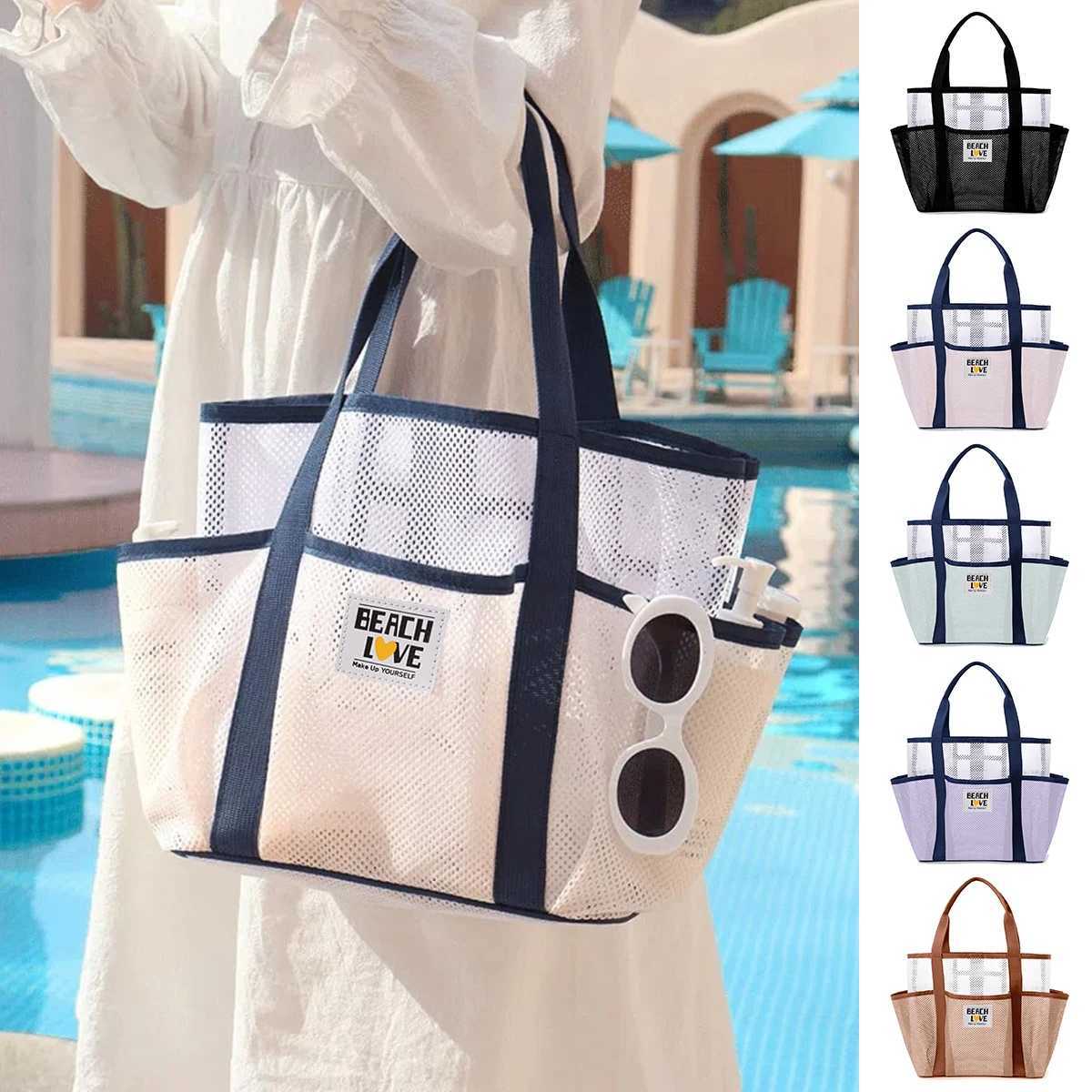 Wens Tote Bags Portable Swim Bags Large Capacity Bath Storage Bags Travel Toiletry Bags Sports Yoga Mesh Bags A-ZMT B250618