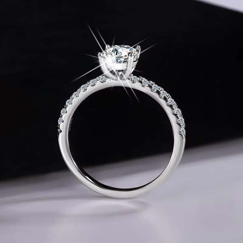 NORELLE Luxury 1.5ct Oval Moissanite Diamond Wedding Ring Fine Jewelry 925 Silver Engagement Ring for Women
