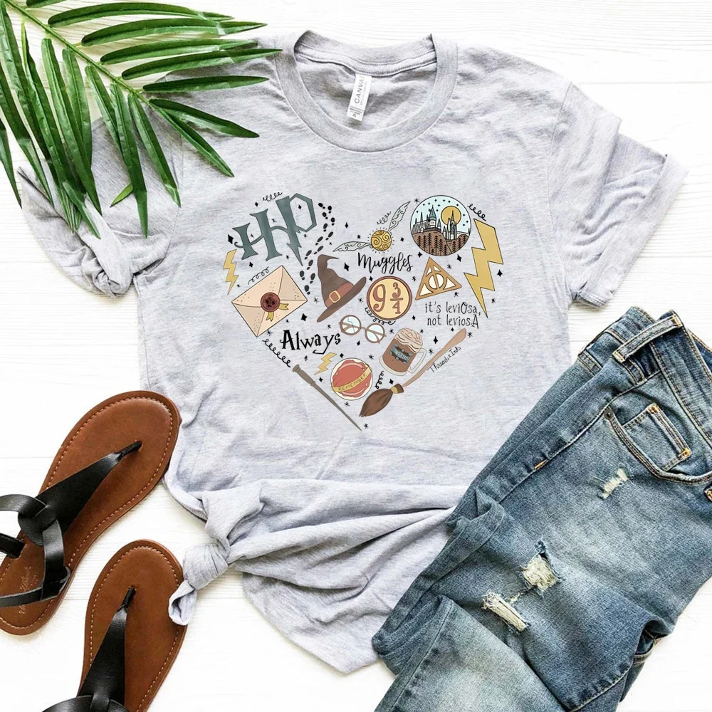 Shirt Wizard School Home Castle T-Shirt Hallow Tees Matching Universal Trip Tshirt Oversized Tees