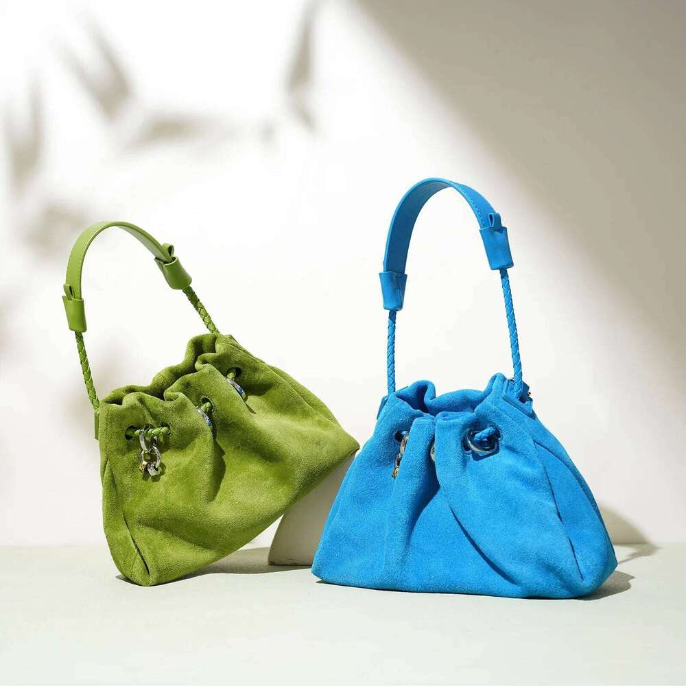 2025 Women's Handbags Crossbody Suede Fringe Genuine Leather Designer Bags High Quality Cloud Puff