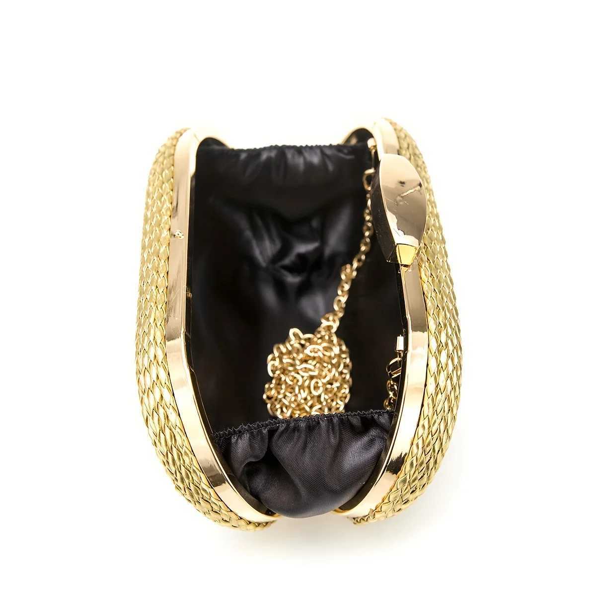 Gold Woven Clutch for Women Raffia Crochet Beach Rattan Casual Female Party Wedding Evening Bag New Summer Purse Handbags Z250618