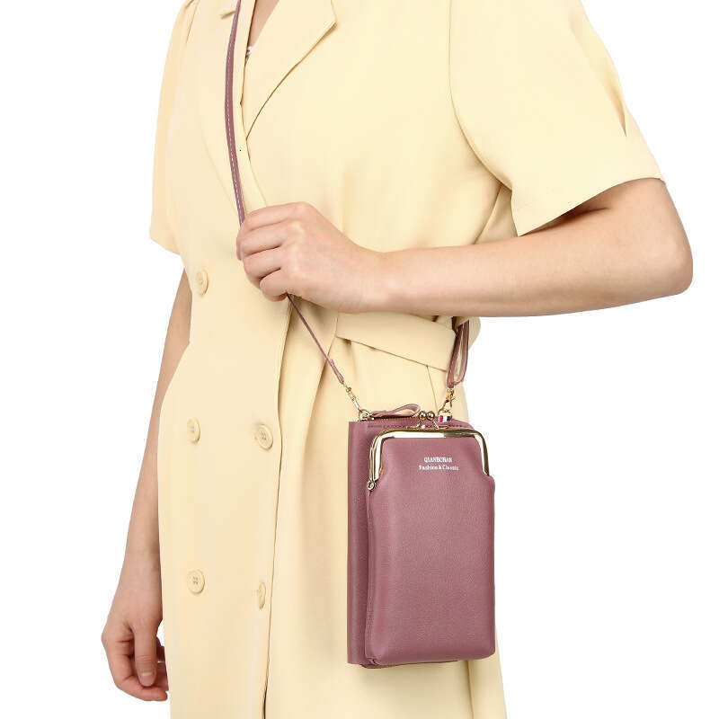 New Women's Crossbody Vertical Multi-Functional Wallet Korean Style Shoulder Bag