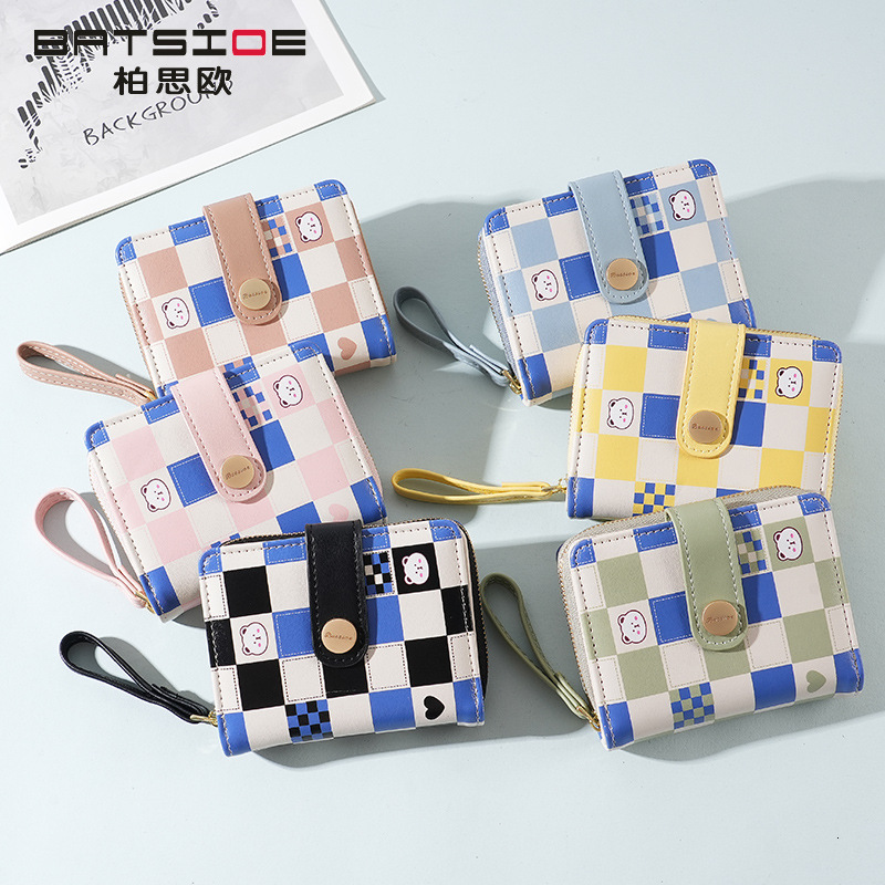 Free Shipping Designer 2024 European and American British Style Women's Wallet Plaid Rabbit Luxury bag Checkerboard ID Holder Bag Light Luxury St