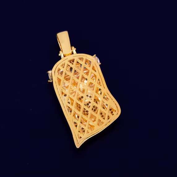 18K Gold .925 Silver Jesus Head Pendant Religious Hip Hop God Salvation Fashion Charm Chain Necklace Featuring Moissanite Stone