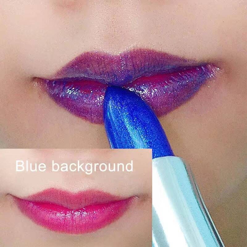 Changing Magical Blue Color Change Lipstick Moisturizing Non-stick Cup Waterproof Lip Gloss For Women happy