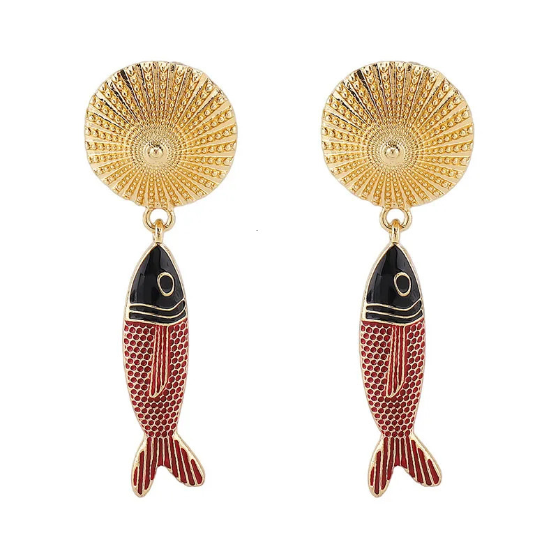 Fish Pendant Earrings Minimalist Style Bohemian Simple Fashion Earrings For Womens Summer Beach Holiday Female jewelry 250617