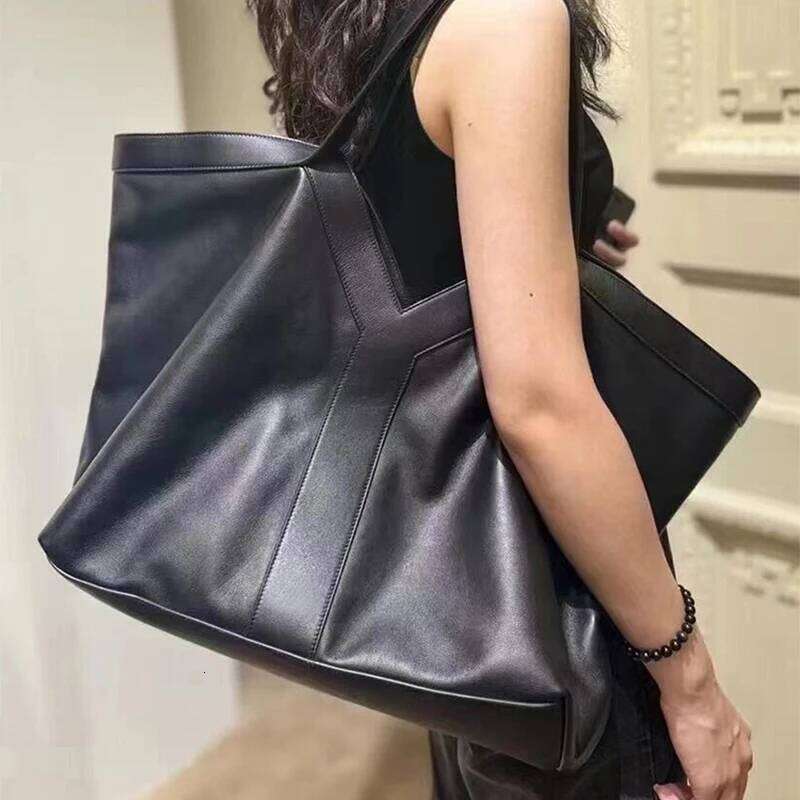 Soft Letter Women Shoulder New Genuine Leather Fashion Large Capacity Tote High-End Casual Commuting Brand Bag