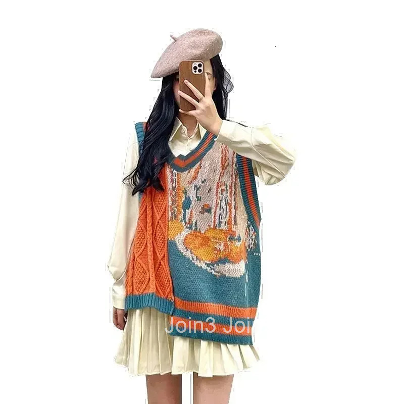 Pullover Knit Vests for Women V-Neck Sleeveless Waistcoat Elegant Clothing Autumn Winter Outerwears Luxury 2025 Lady Sweaters
