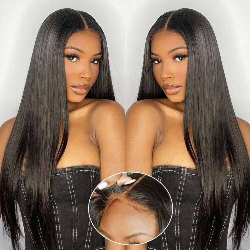 5x5 HD Lace Closure Straight Wear and Go Glueless Wigs Human Plucked Pre Cut with Baby Hair