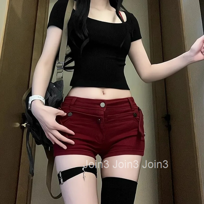 With Waist Pocket Short Jean Pants Woman Booty Tight Micro Mini Skinny KDenim Shorts for Women pop Streetwear Casual Summer XXL