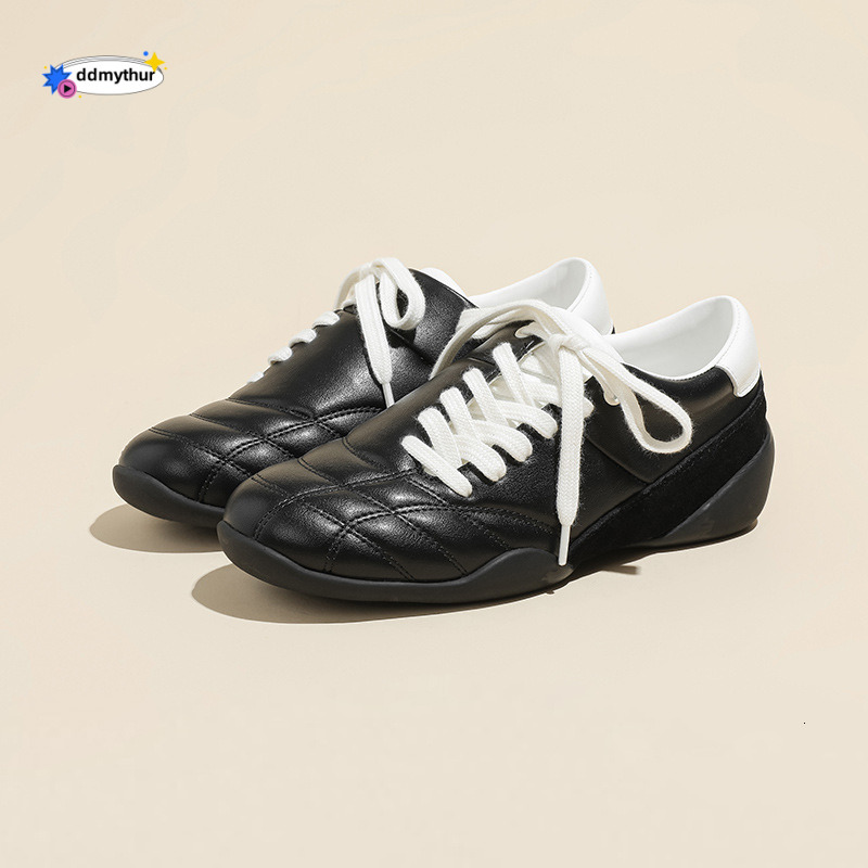 Cowhide Version Height Increasing Cross Strap German Training 2025 New Ballet Sports Women's Autumn Winter Versatile Soccer Running Shoes ddmythu