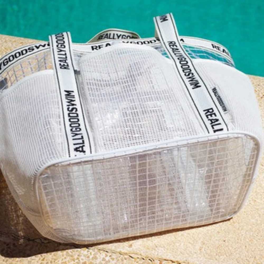 Gym Bag Beach Bag Fis Transparent Waterproof Mti-Pocket Tote Swimming Mesh Bags High Volume Beach Organiser Travel Swim B250618