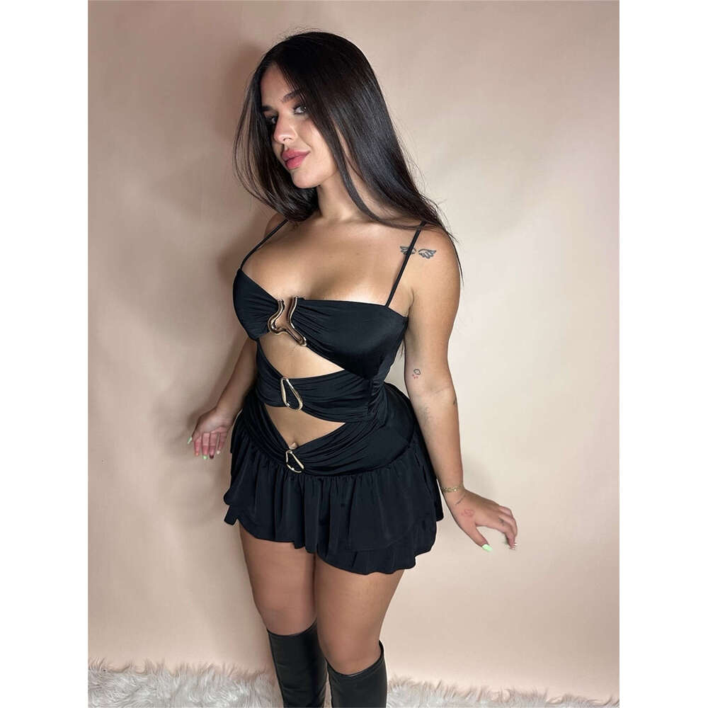 New Women's High-End Strap Tie Accessories Sleeveless Sexy Fashion Dress B5