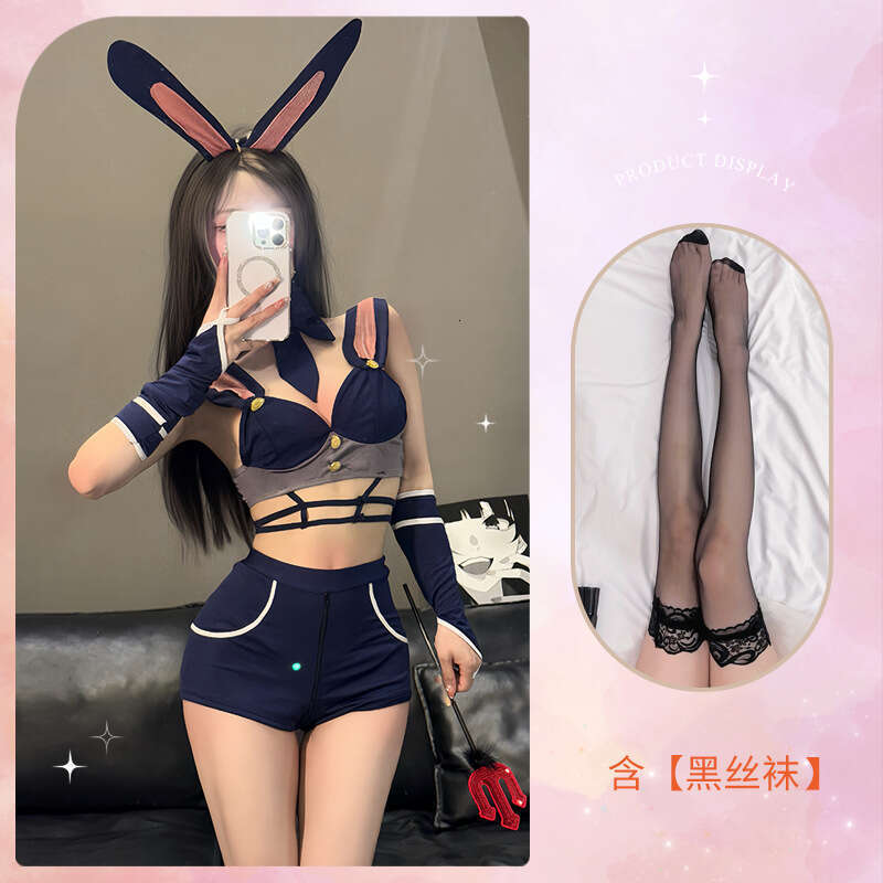Sexy Lingerie Lingerie Bunny Police Uniform Sexy Nightdress Pure Desire Open Crotch No Need To Take Off Temptation Passion Female Abstinence Set Qqny 