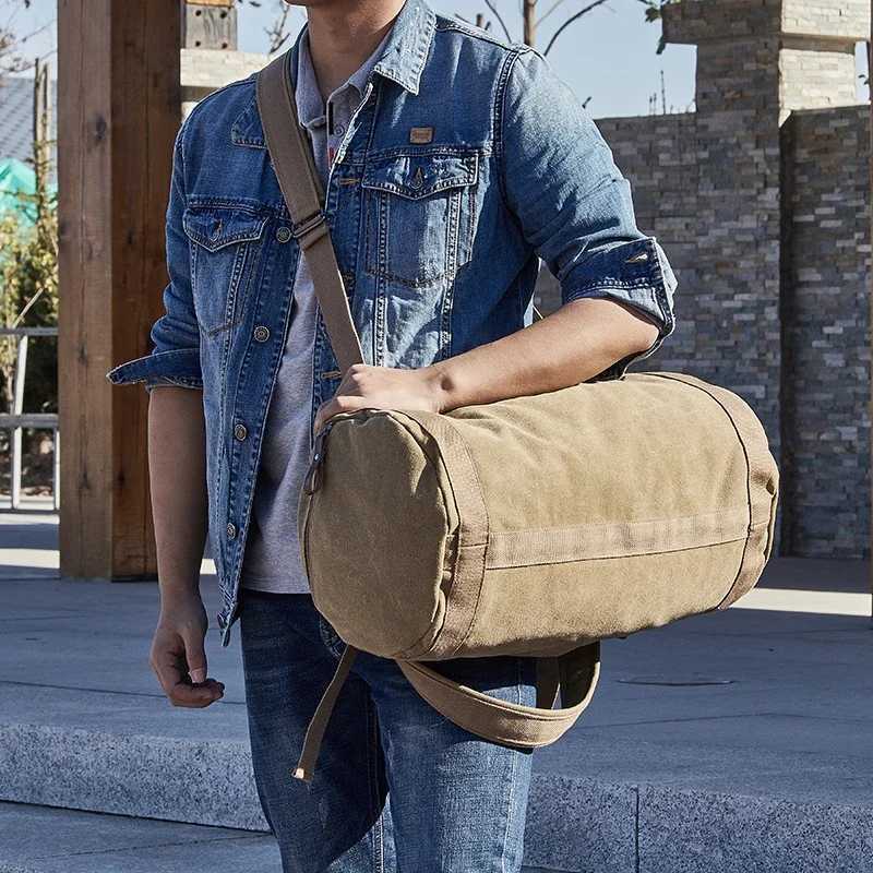 Canvas Travel Bag Men Handbags Male Designer Large Capacity Leisure Shoulder Bags Man Multifunction Mountaineering duffle bag W250618