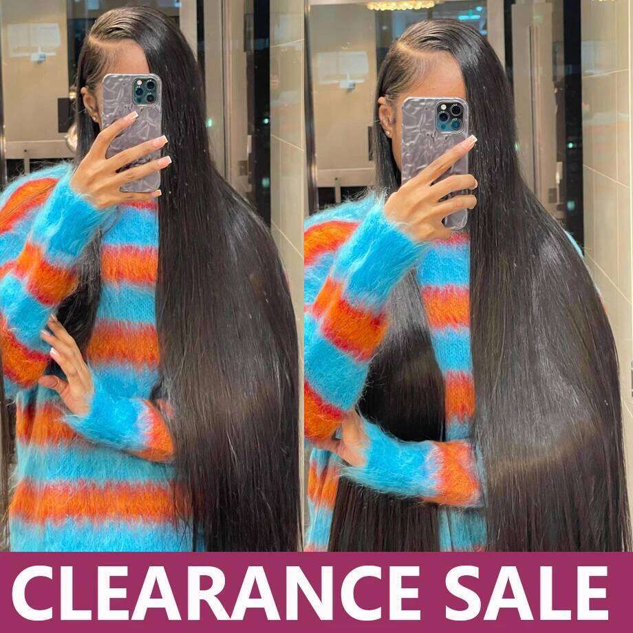 13x4 13x6 Frontal Glueless Wear Go 200% Straight Human Hair Wigs 5x5 6x4 Pre Cut Lace Wig